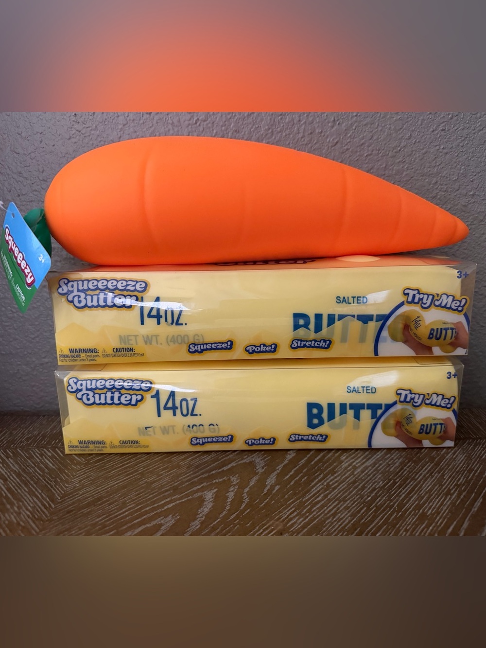 Squeeze carrot and Butter!